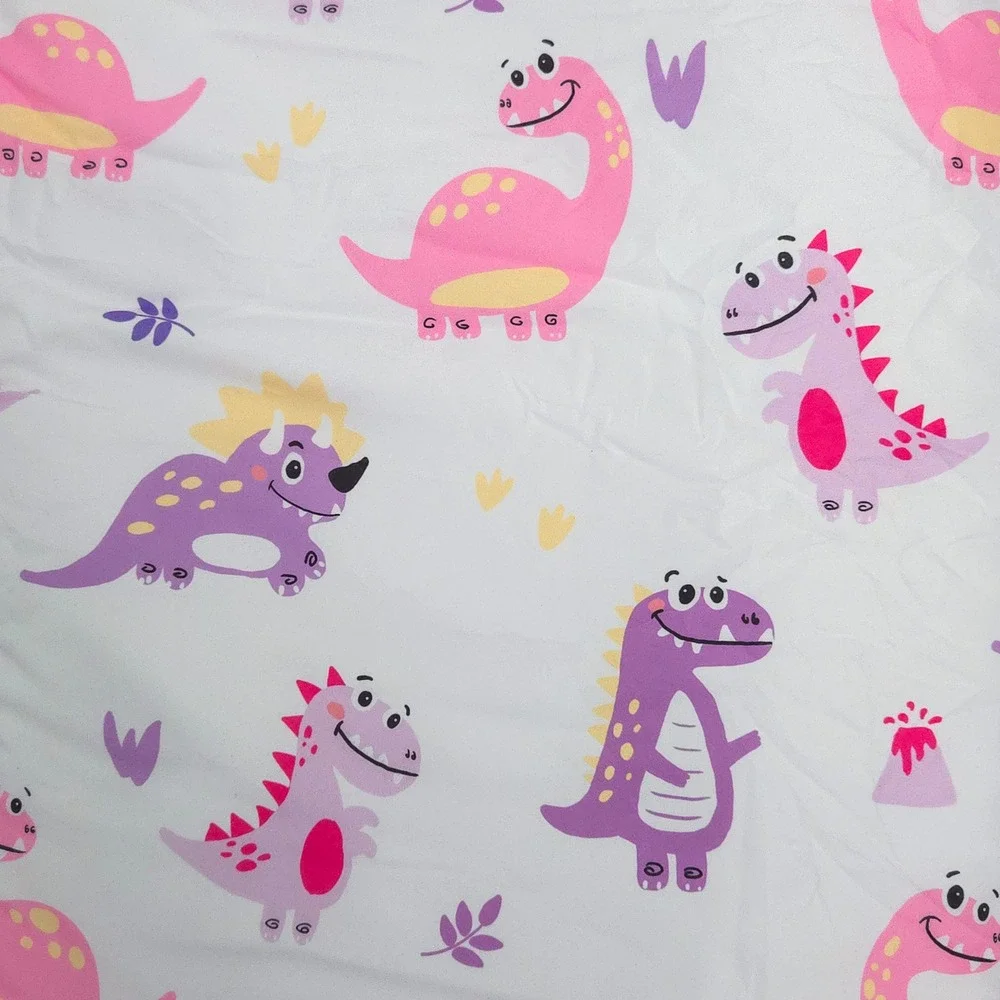 Dinosaur Purple & Pink Toddler Roll-Up Nap Mat with Pillow and Blanket
